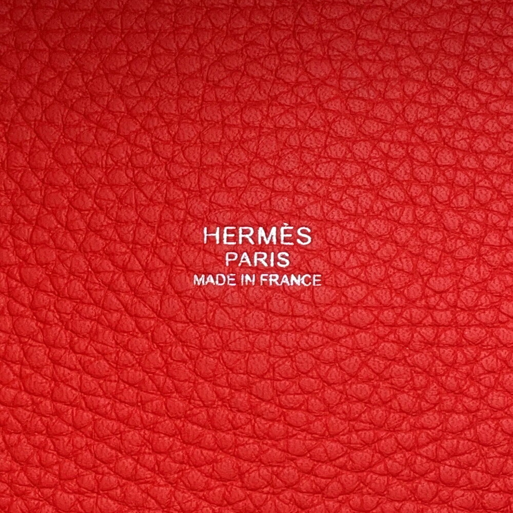 Hermes Picotin Lock GM Eclat Rouge Tomato Rose Eglantine Taurillon Clemence S... - Picture 13 of 14